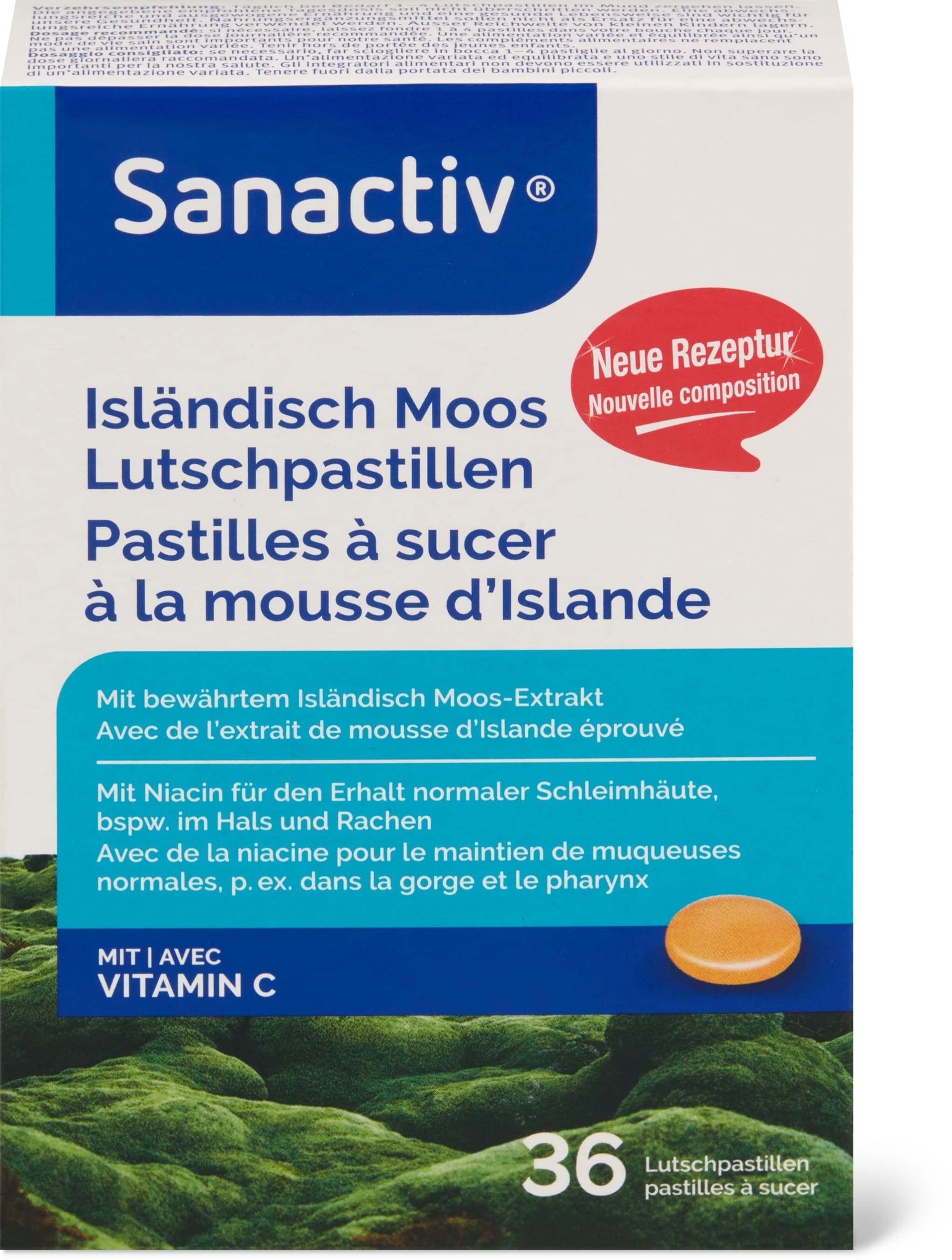 Isländisch Moos Neu Lutschpastillen